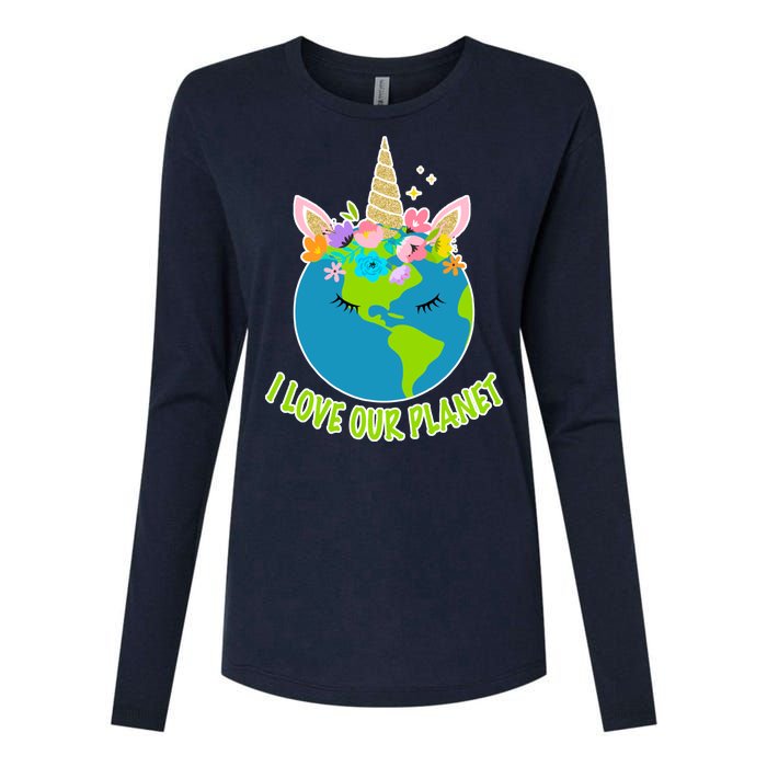 I Love Our Planet Earth Day Love Womens Cotton Relaxed Long Sleeve T-Shirt