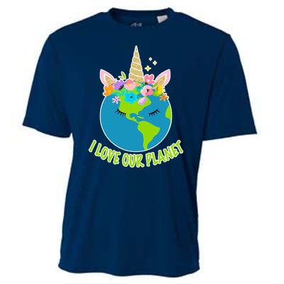 I Love Our Planet Earth Day Love Cooling Performance Crew T-Shirt