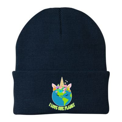 I Love Our Planet Earth Day Love Beanie
