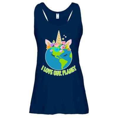 I Love Our Planet Earth Day Love Ladies Essential Flowy Tank