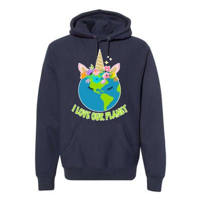 I Love Our Planet Earth Day Love Premium Hoodie