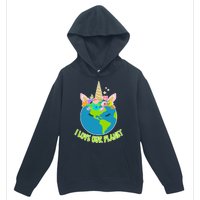 I Love Our Planet Earth Day Love Urban Pullover Hoodie