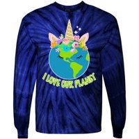 I Love Our Planet Earth Day Love Tie-Dye Long Sleeve Shirt