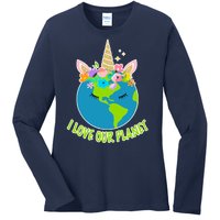 I Love Our Planet Earth Day Love Ladies Long Sleeve Shirt