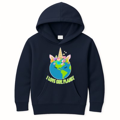 I Love Our Planet Earth Day Love Kids Hoodie