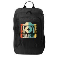 I Love Photography Camera City Backpack