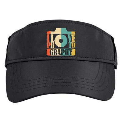 I Love Photography Camera Adult Drive Performance Visor