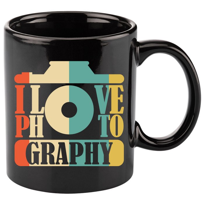 I Love Photography Camera 11oz C Handle Ceramic Mug