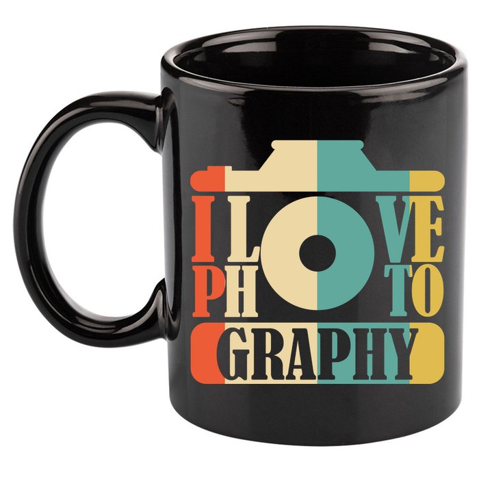 I Love Photography Camera 11oz C Handle Ceramic Mug