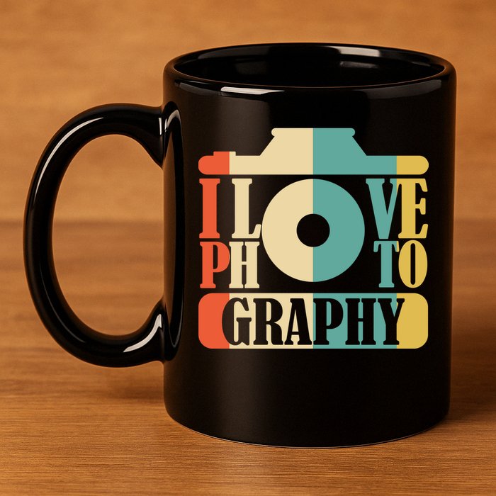 I Love Photography Camera 11oz C Handle Ceramic Mug