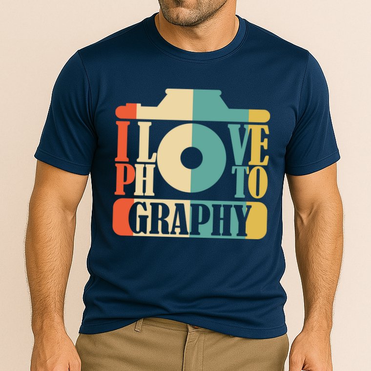 I Love Photography Camera Cooling Performance Crew T-Shirt
