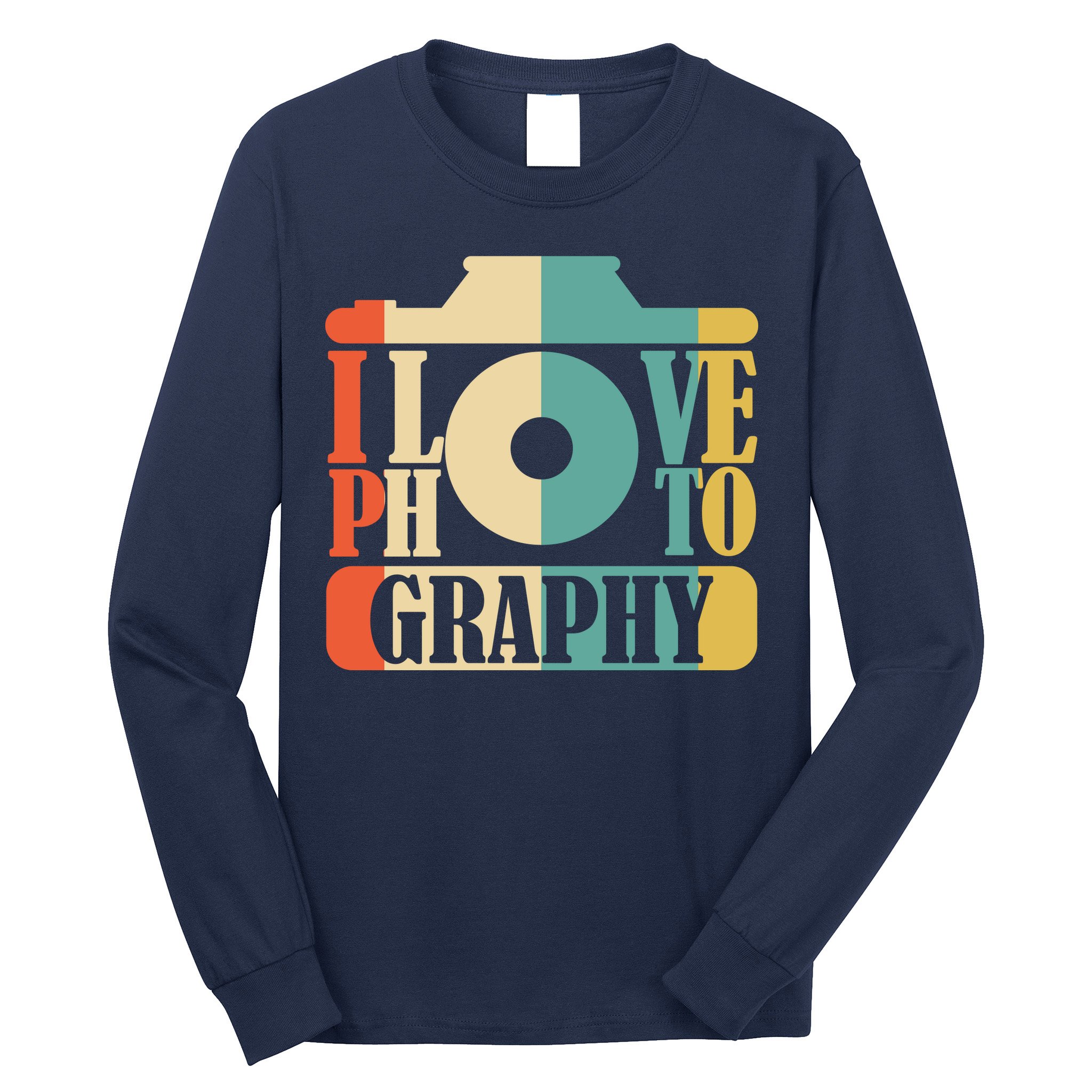 I Love Photography Camera Long Sleeve Shirt