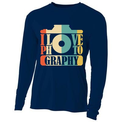 I Love Photography Camera Cooling Performance Long Sleeve Crew