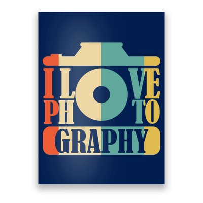 I Love Photography Camera Poster