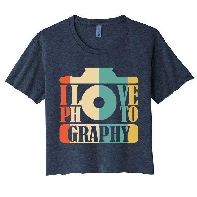 I Love Photography Camera Crop Top