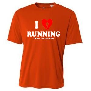 I Love Running When I'm Finished Cooling Performance Crew T-Shirt