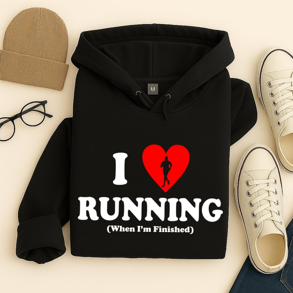 I Love Running When I'm Finished Hoodie