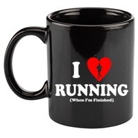 I Love Running When I'm Finished 11oz C Handle Ceramic Mug