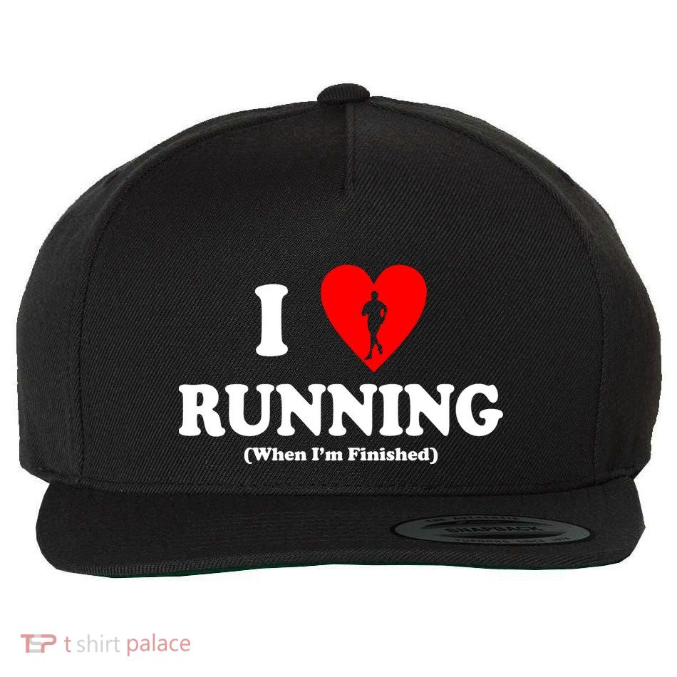 I Love Running When I'm Finished Wool Snapback Cap