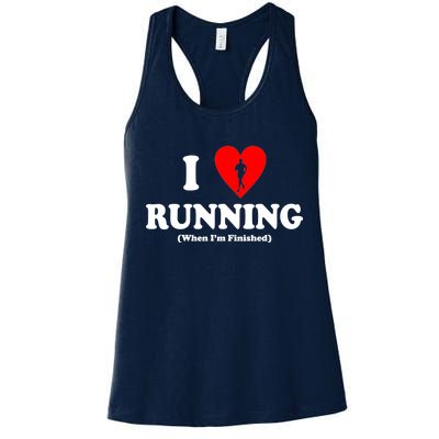 I Love Running When I'm Finished Women's Racerback Tank