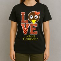 I Love School Counselor Turkeys Thanksgiving T-Shirt