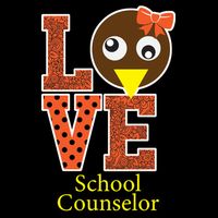 I Love School Counselor Turkeys Thanksgiving T-Shirt