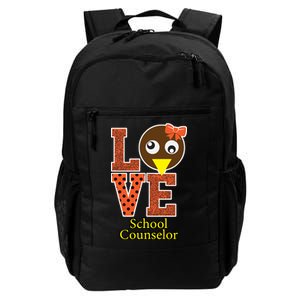 I Love School Counselor Turkeys Thanksgiving Daily Commute Backpack