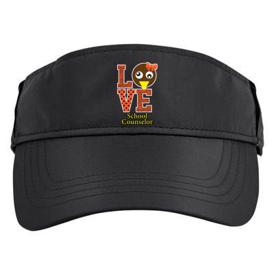 I Love School Counselor Turkeys Thanksgiving Adult Drive Performance Visor