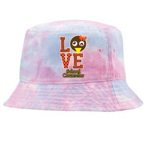 I Love School Counselor Turkeys Thanksgiving Tie-Dyed Bucket Hat