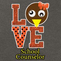 I Love School Counselor Turkeys Thanksgiving Cotton Canvas Backpack