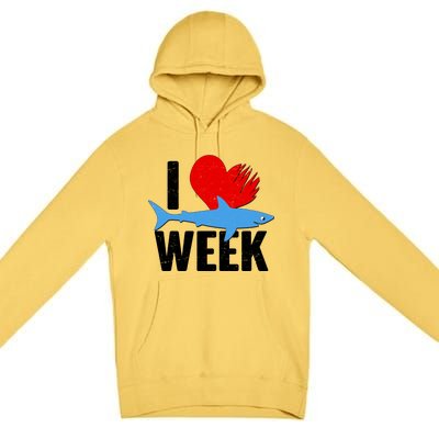 I Love Shark Week Premium Pullover Hoodie