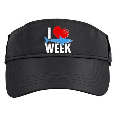 I Love Shark Week Adult Drive Performance Visor