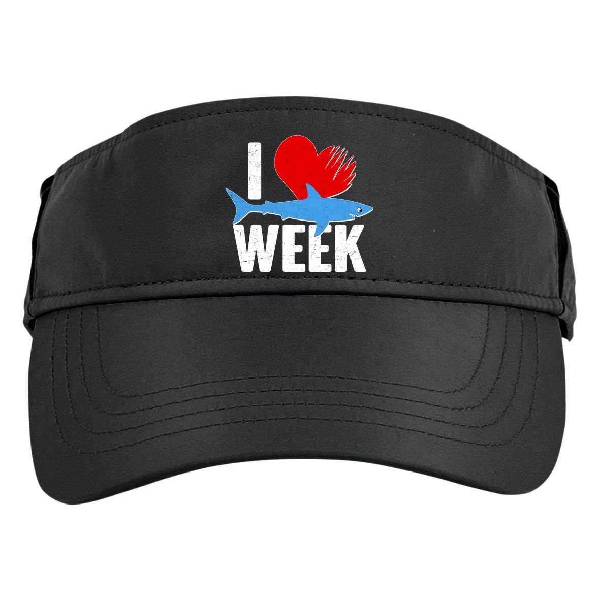 I Love Shark Week Adult Drive Performance Visor