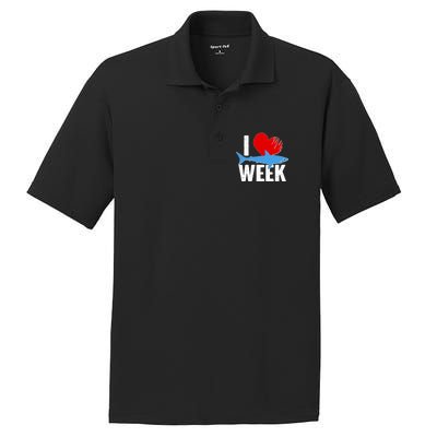 I Love Shark Week PosiCharge RacerMesh Polo