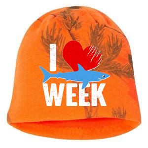 I Love Shark Week Kati - Camo Knit Beanie