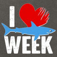 I Love Shark Week Cotton Canvas Backpack