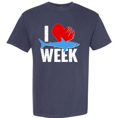 I Love Shark Week Garment-Dyed Heavyweight T-Shirt