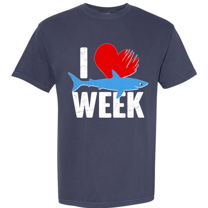 I Love Shark Week Garment-Dyed Heavyweight T-Shirt