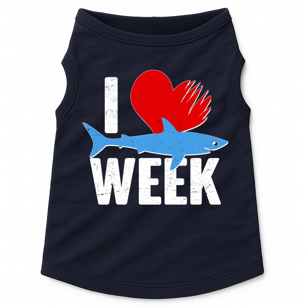 I Love Shark Week Doggie Tank