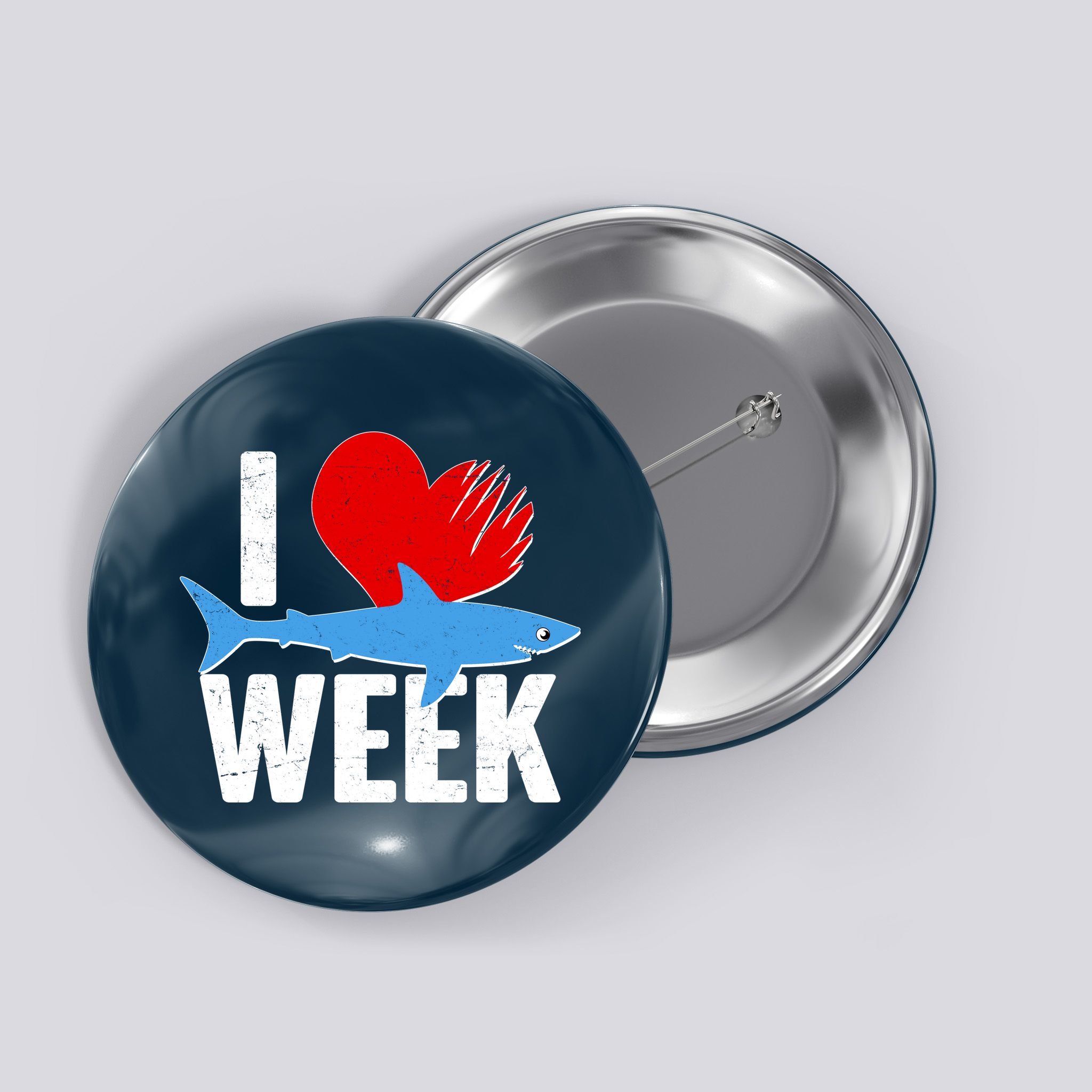 I Love Shark Week Button
