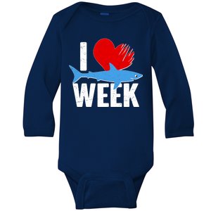 I Love Shark Week Baby Long Sleeve Bodysuit