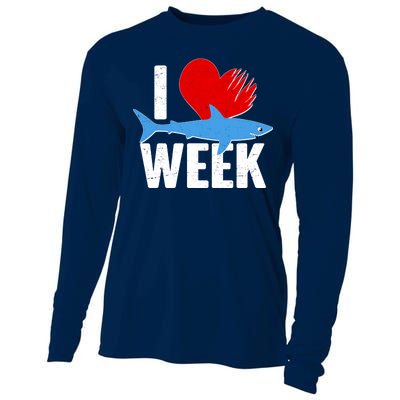 I Love Shark Week Cooling Performance Long Sleeve Crew