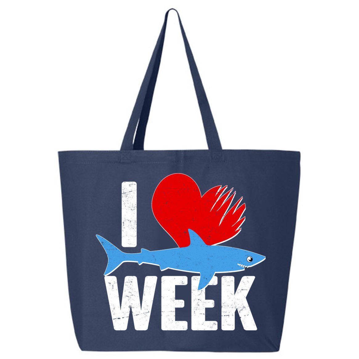 I Love Shark Week 25L Jumbo Tote
