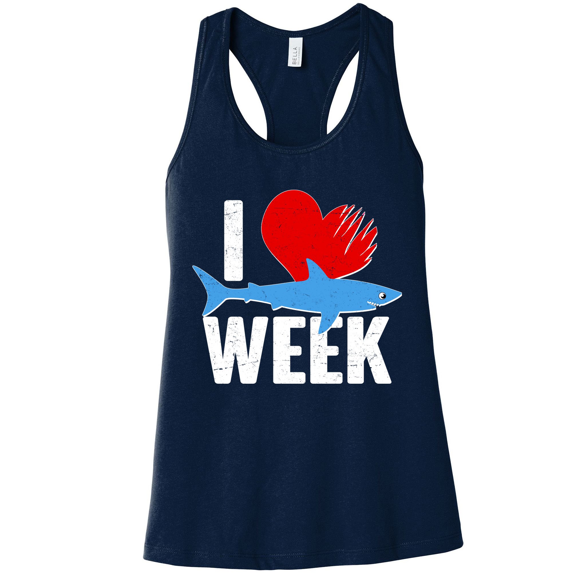 I Love Shark Week Womens Tank Top