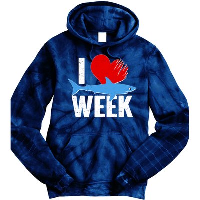 I Love Shark Week Tie Dye Hoodie