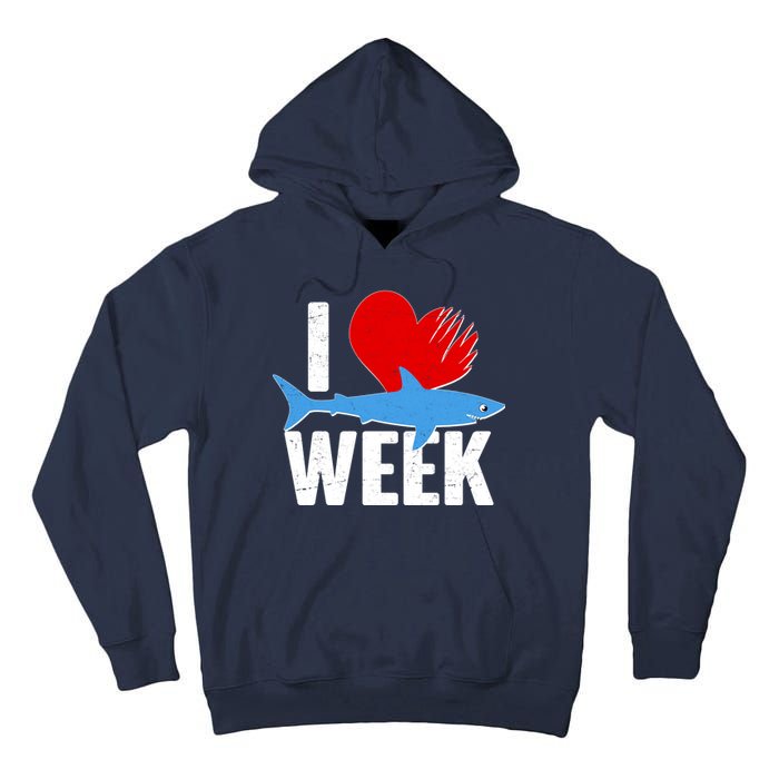 I Love Shark Week Tall Hoodie