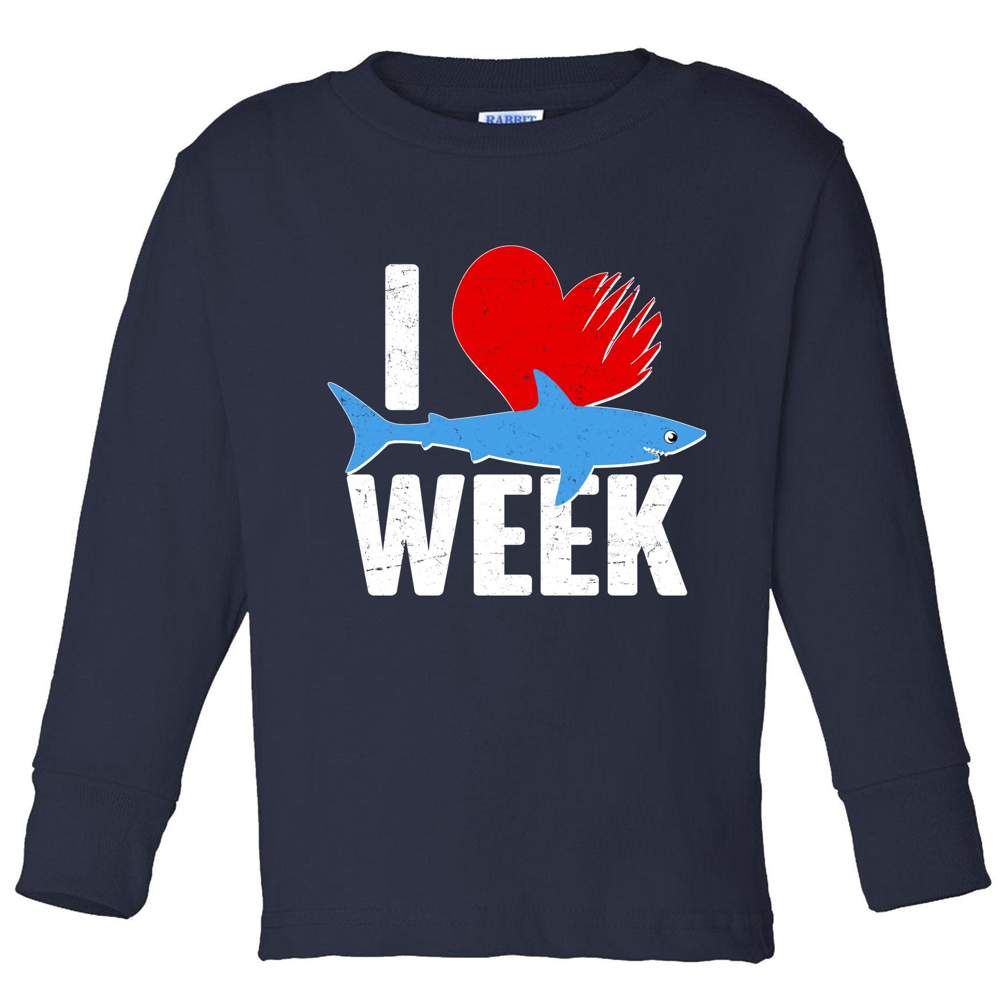 I Love Shark Week Toddler Long Sleeve Shirt