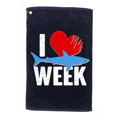 I Love Shark Week Golf Towel