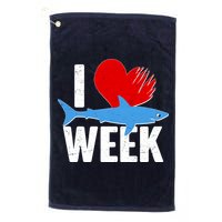 I Love Shark Week Golf Towel