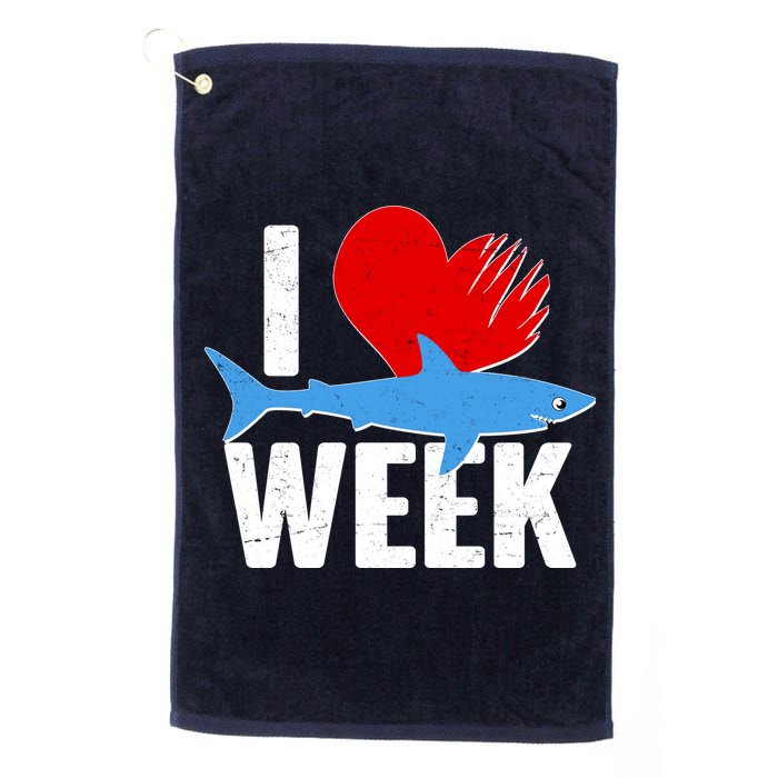 I Love Shark Week Golf Towel